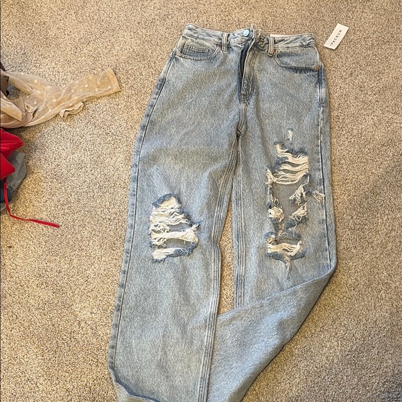 PacSun Denim - PacSun Light Blue Distressed Boyfriend Jeans